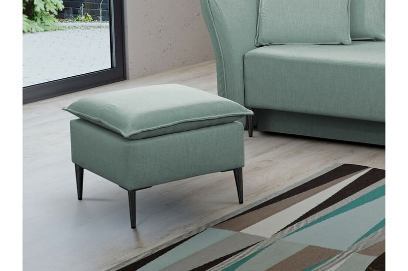 Staffin Fotpall 50 cm Light blue/Light grey - Møbler - Stoler - Krakk - Fotskammel