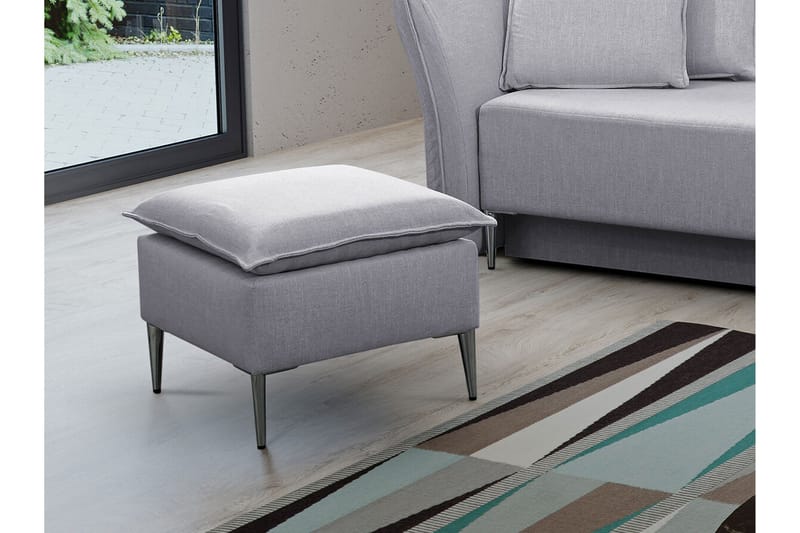 Staffin Fotpall 50 cm Light grey/Dark grey - Møbler - Stoler - Krakk - Fotskammel