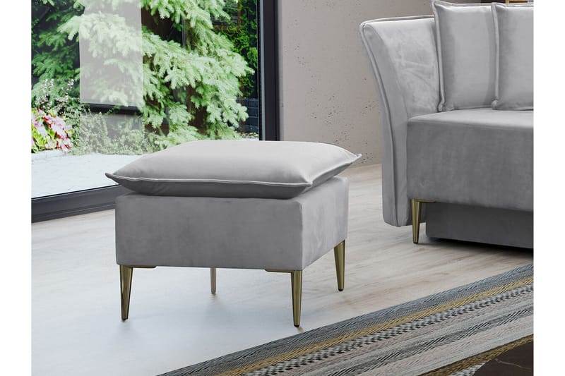 Staffin Fotpall 50 cm Ljusgrå - Møbler - Stoler - Krakk - Fotskammel