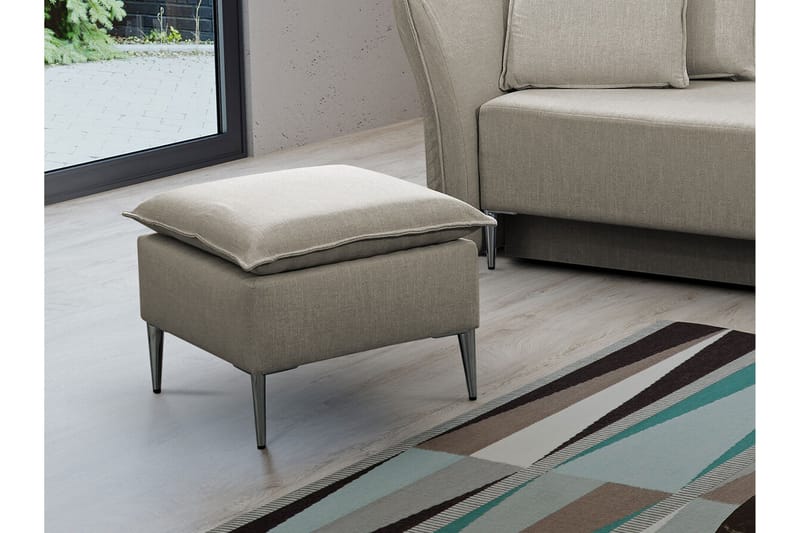 Staffin Fotpall 50 cm NO_BRAND Beige/Light beige - Møbler - Stoler - Krakk - Fotskammel