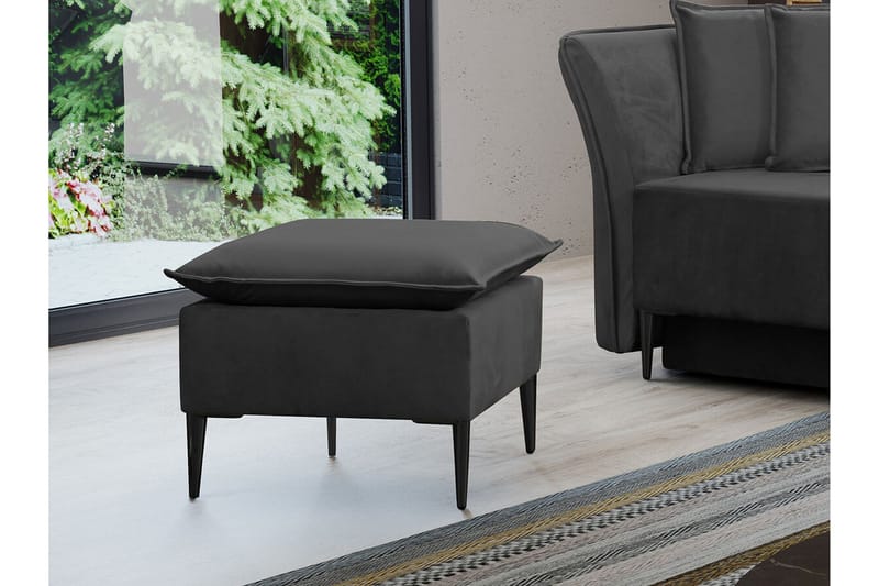Staffin Fotpall 50 cm NO_BRAND Dark grey - Møbler - Stoler - Krakk - Fotskammel
