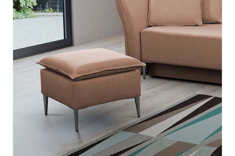 Staffin Fotpall 50 cm NO_BRAND Light brown - Møbler - Stoler - Krakk - Fotskammel