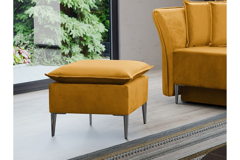 Staffin Fotpall 50 cm NO_BRAND Yellow - Møbler - Stoler - Krakk - Fotskammel
