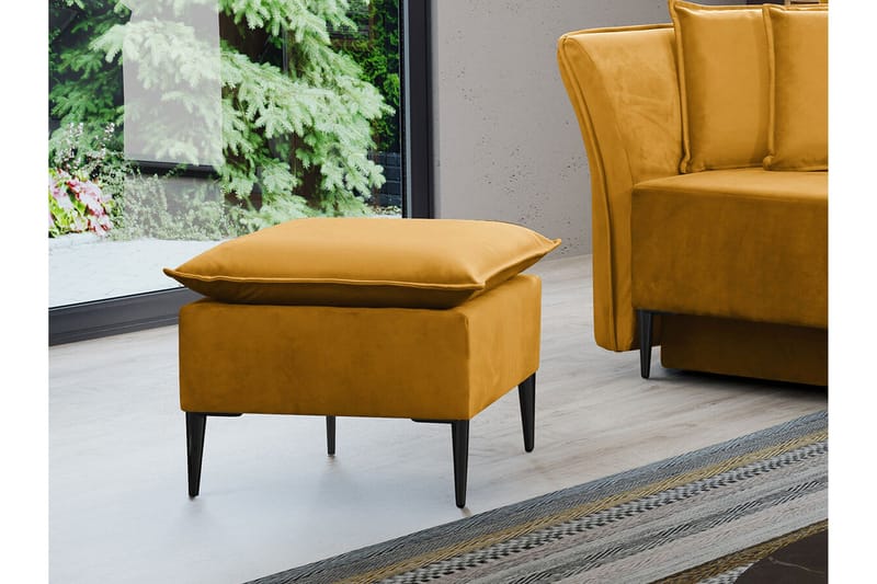 Staffin Fotpall 50 cm Yellow - Møbler - Stoler - Krakk - Fotskammel