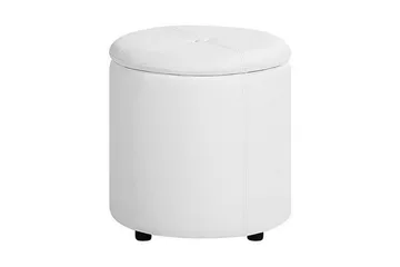 Syosset Fotskammel med Oppbevaring - Hvit - Møbler - Stoler - Krakk - Fotskammel