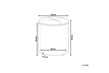 Syosset Fotskammel med Oppbevaring - Hvit - Møbler - Stoler - Krakk - Fotskammel