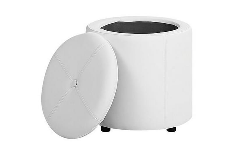 Syosset Fotskammel med Oppbevaring - Hvit - Møbler - Stoler - Krakk - Fotskammel