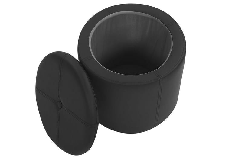 Syosset Fotskammel med Oppbevaring - Svart - Møbler - Stoler - Krakk - Fotskammel