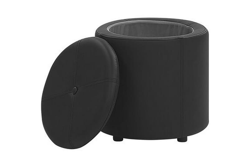 Syosset Fotskammel med Oppbevaring - Svart - Møbler - Stoler - Krakk - Fotskammel