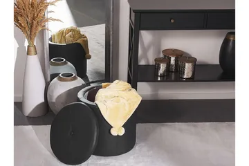 Syosset Fotskammel med Oppbevaring - Svart - Møbler - Stoler - Krakk - Fotskammel