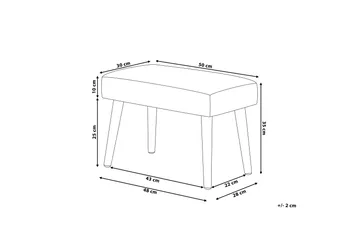 TAKOMA Fotskammel 30 x 50 cm - Grå - Møbler - Stoler - Krakk - Fotskammel