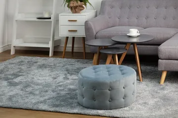 TAMPA Fotskammel 55 x 55 cm - Grå - Møbler - Stoler - Krakk - Fotskammel