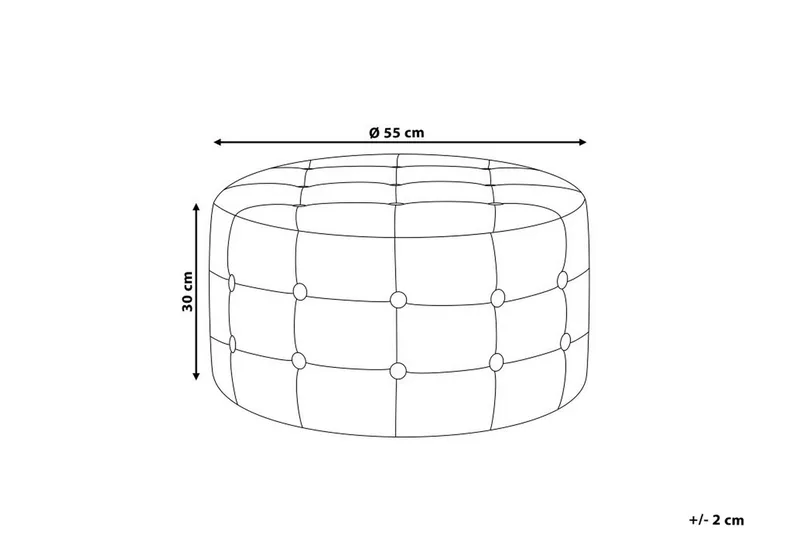 TAMPA Fotskammel 55 x 55 cm - Grå - Møbler - Stoler - Krakk - Fotskammel