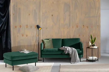 Teodin Fotskammel Fløyel - Grønn - Møbler - Stoler - Krakk - Fotskammel