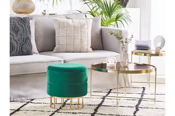 Tomakulla Fotskammel med Oppbevaring - Grønn - Møbler - Stoler - Krakk - Fotskammel