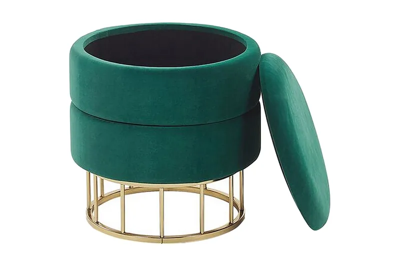 Tomakulla Fotskammel med Oppbevaring - Grønn - Møbler - Stoler - Krakk - Fotskammel