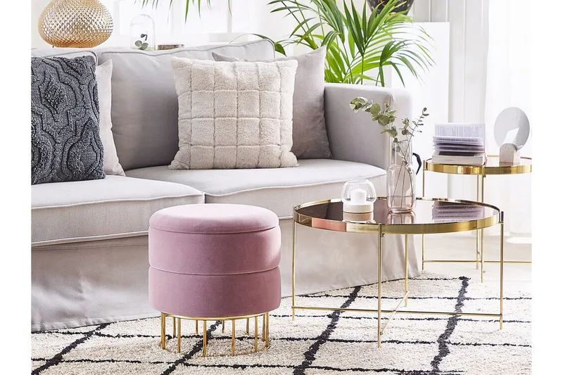 Tomakulla Fotskammel med Oppbevaring - Rosa - Møbler - Stoler - Krakk - Fotskammel