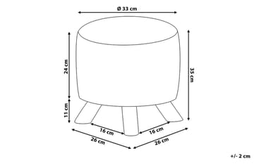 Topeka Fotskammel 33/| 33 cm - Brun - Møbler - Stoler - Krakk - Fotskammel