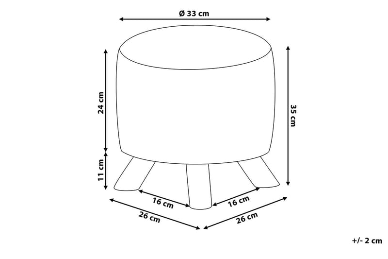 Topeka Fotskammel 33/| 33 cm - Brun - Møbler - Stoler - Krakk - Fotskammel