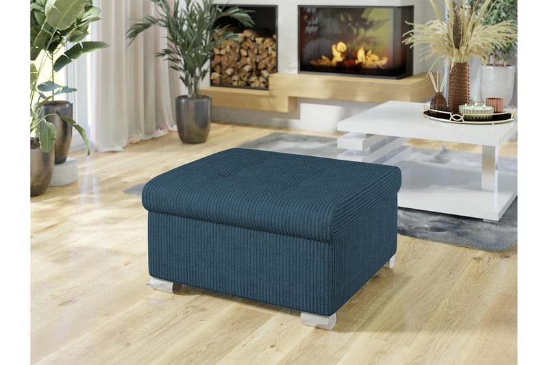 Trefor Fotpall 68 cm - Blå - Møbler - Stoler - Krakk - Fotskammel