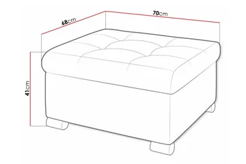 Trefor Fotpall 68 cm - Cream - Møbler - Stoler - Krakk - Fotskammel
