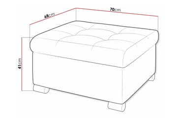 Trefor Fotpall 68 cm - Cream - Møbler - Stoler - Krakk - Fotskammel
