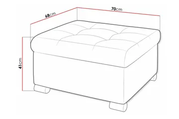 Trefor Fotpall 68 cm - Gul - Møbler - Stoler - Krakk - Fotskammel