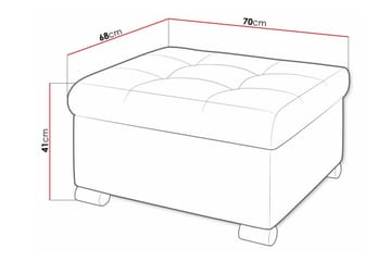 Trefor Fotpall 68 cm Ljusgrå - Møbler - Stoler - Krakk - Fotskammel