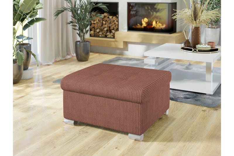 Trefor Fotpall 68 cm - Rosa - Møbler - Stoler - Krakk - Fotskammel