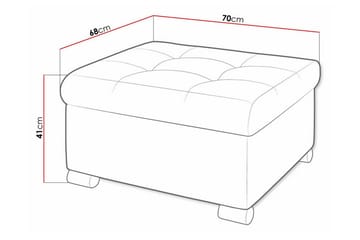 Trefor Fotpall 68 cm - Møbler - Stoler - Krakk - Fotskammel