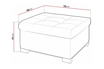 Trefor Fotpall 68 cm - Møbler - Stoler - Krakk - Fotskammel
