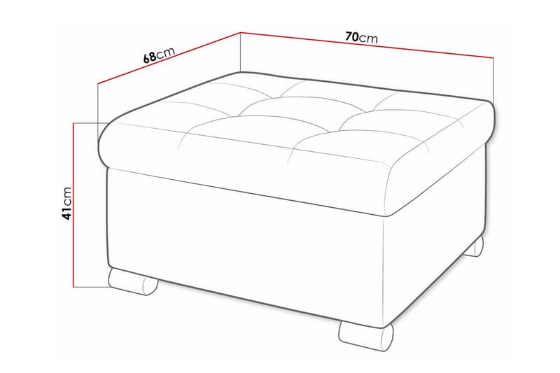 Trefor Fotpall 68 cm - Møbler - Stoler - Krakk - Fotskammel