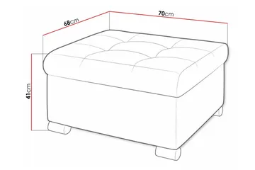 Trefor Fotpall 68 cm - Møbler - Stoler - Krakk - Fotskammel