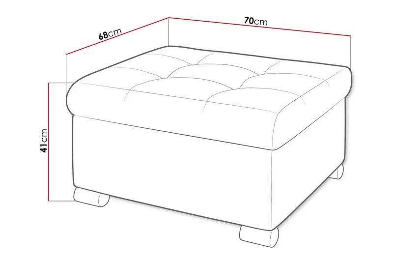 Trefor Fotpall 68 cm - Møbler - Stoler - Krakk - Fotskammel