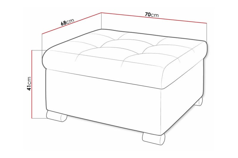 Trefor Fotpall 68 cm - Møbler - Stoler - Krakk - Fotskammel