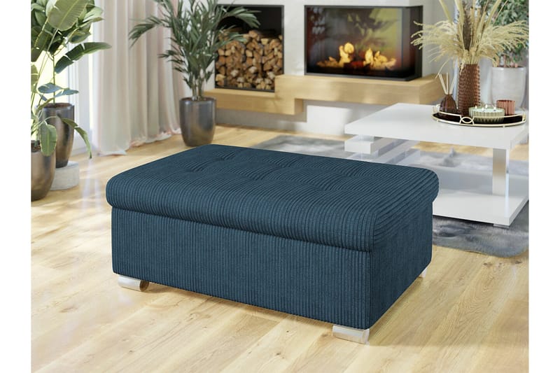 Trefor Fotpall 70 cm - Blå - Møbler - Stoler - Krakk - Fotskammel