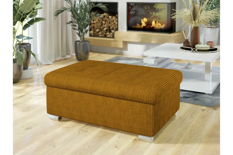 Trefor Fotpall 70 cm - Gul - Møbler - Stoler - Krakk - Fotskammel