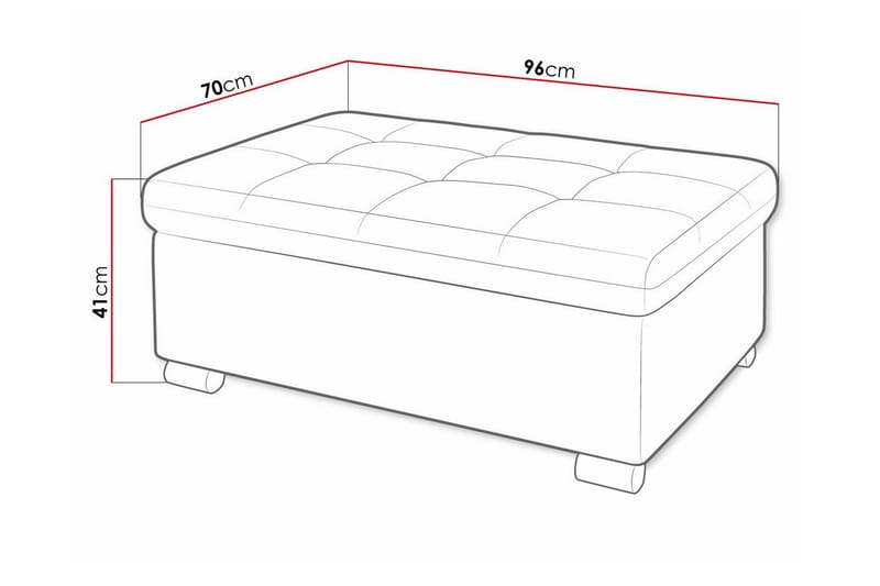 Trefor Fotpall 70 cm - Møbler - Stoler - Krakk - Fotskammel