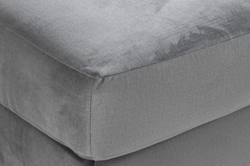 Trend Fotskammel - Lysegrå Fløyel - Møbler - Stoler - Krakk - Fotskammel