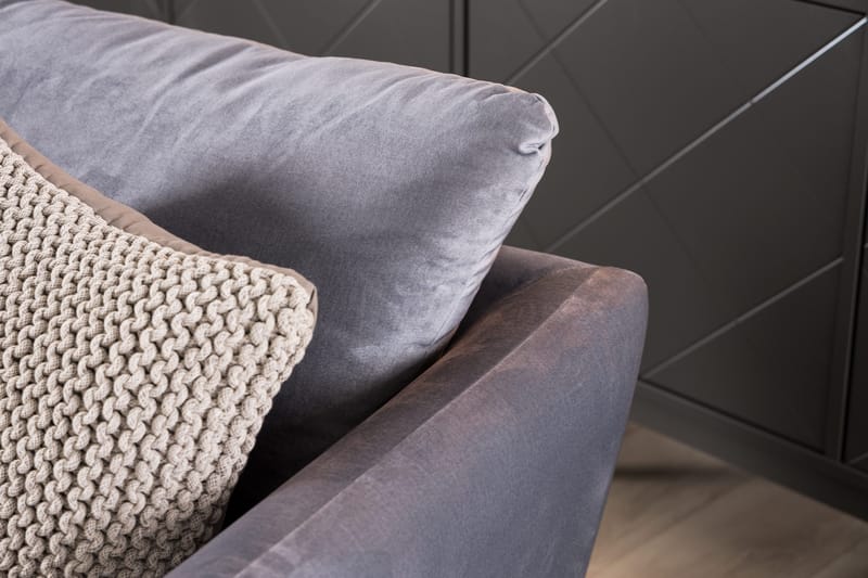 Trend Fotskammel - Lysegrå Fløyel - Møbler - Stoler - Krakk - Fotskammel