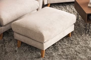 Trend Lyx Fotskammel - Beige/Eik - Møbler - Stoler - Krakk - Fotskammel