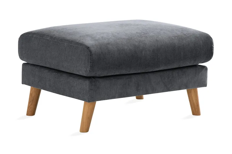Trend Lyx Fotskammel, Mørkegrå/Eik