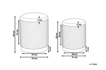 Trumelet Fotskammel med Oppbevaring 2-pk - Blå - Møbler - Stoler - Krakk - Fotskammel