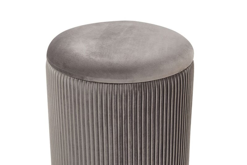 Trumelet Fotskammel med Oppbevaring 2-pk - Grå - Møbler - Stoler - Krakk - Fotskammel