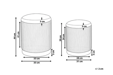 Trumelet Fotskammel med Oppbevaring 2-pk - Grå - Møbler - Stoler - Krakk - Fotskammel