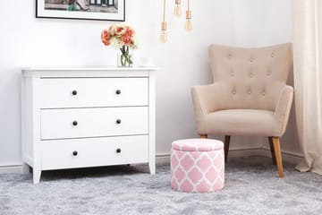 Tunica Fotskammel 35 / 30 cm - Rosa - Møbler - Stoler - Krakk - Fotskammel