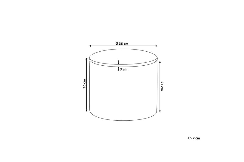 Tunica Fotskammel 35 / 30 cm - Rosa - Møbler - Stoler - Krakk - Fotskammel