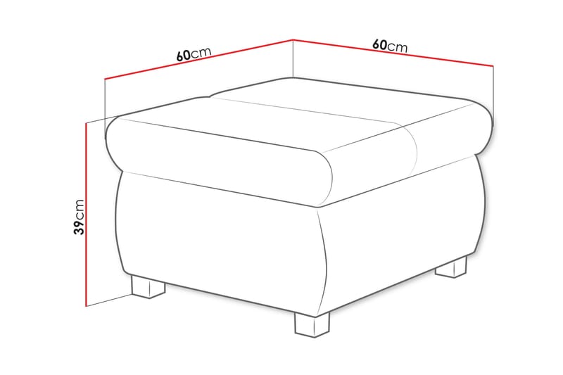 Gamal Fotpall 60 cm - Beige - Møbler - Stoler - Krakk - Fotskammel