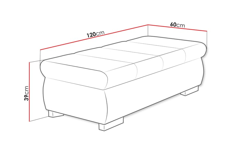 Gamal Fotpall 60 cm - Grå - Møbler - Stoler - Krakk - Fotskammel