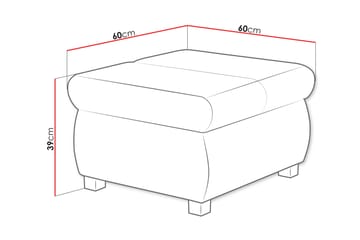 Gamal Fotpall 60 cm - Grå - Møbler - Stoler - Krakk - Fotskammel